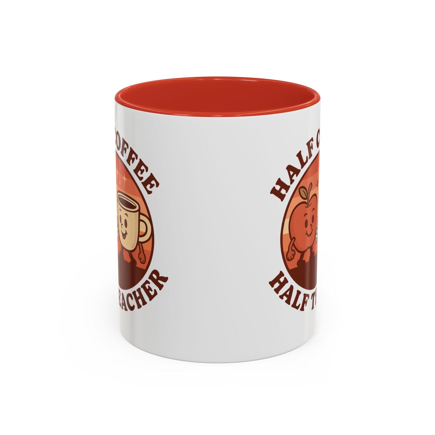 Funny Teacher Coffee Mug - Gift for Educators, Half Coffee Half Teacher, Funny Teacher Gift, Classroom Decor, Teacher Appreciation