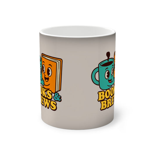 Color-Changing Coffee Mug, Books & Brews Design, Fun Gift for Book Lovers, Unique Kitchen Decor, Perfect for Cozy Nights, Novelty [...]