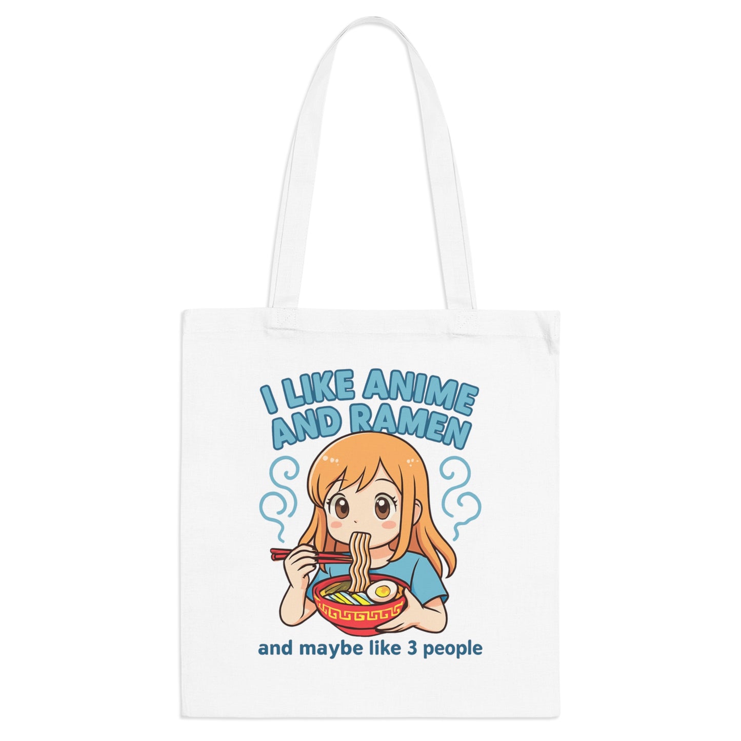 Anime and Ramen Tote Bag, Cute Cartoon Shopper, Gift for Anime Lovers, Stylish Grocery Bag, Eco-Friendly Tote